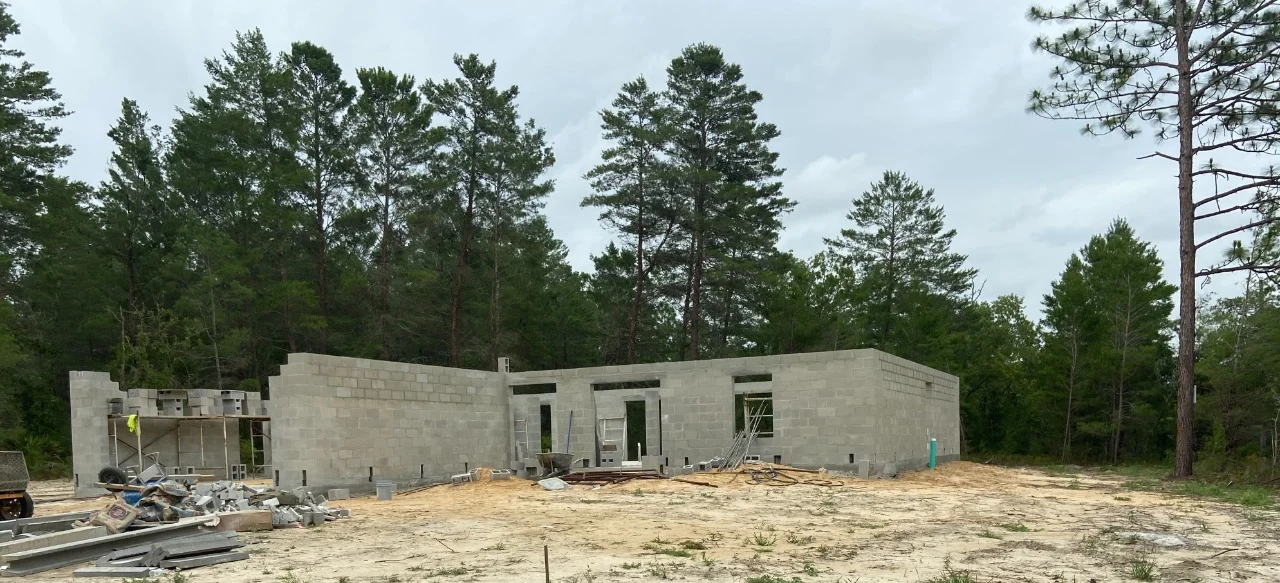 Block wall built by BMC Construction masons